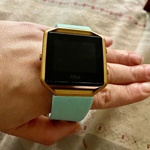 🏃🏻‍♀️ Fitbit Blaze w/Turquoise Blue 👗 Band Lg
